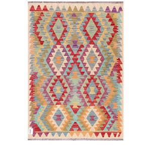 Alfombra Kilim de Maimana, Afganistán, 149 x 104 cm, Tapices - Product Image 1