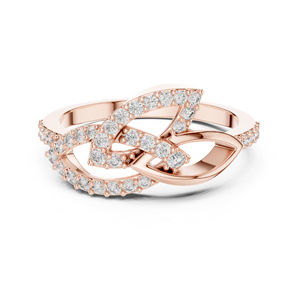 Anillo de Diamante Redondo Cultivado en Laboratorio en Oro Blanco de 14K para Mujer |   Anillo de Compromiso |   Diamante Cultivado Nuevo - Product Image 2