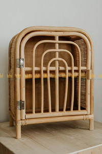 Petit placard arc-en-ciel en rotin fait à la main pour l'organisation de jouets pour enfants armoires de rangement de Offre Spéciale de chambre à coucher pour jouets pour enfants - Product Image 4