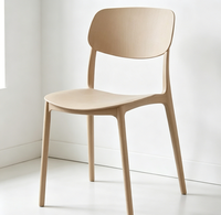 Chaise en plastique PP colorée et économique, robuste, empilable, pour salon, salle à manger, café, hall d'entrée