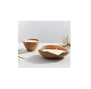 Bol à pâte à bougie en bois moderne et article de décoration de festival et de fêtes pour la décoration de la vaisselle de la maison bol à bougie à pâte en bois - Product Image 2