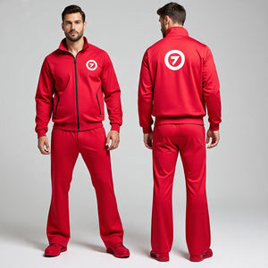 Chándal con cremallera al por mayor de alta calidad con pantalón acampanado/ropa deportiva para hombre, conjunto de invierno para correr, chándal para hombre con logotipo personalizado - Product Image 2