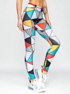 Mallas de gimnasio de cintura alta personalizadas para mujer, tela de punto de LICRA de poliéster cómoda, característica elástica, diseño estampado Sexy - Product Image 6