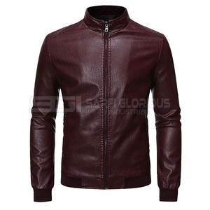 Custom Made High-End Men's Modern Style Full <b>Zip</b> Hooded Collar Leather Jacket Logo Decoration Top Trendy Winter Wear High Street - Product Image 5