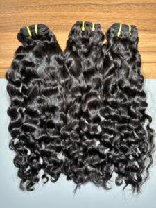 100% Extensions de cheveux humains alignés avec des cuticules bouclées naturelles non transformées vierges indiennes brutes Remy du temple - Product Image 3