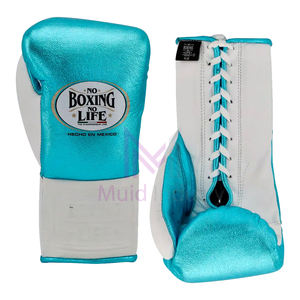 Gants de boxe professionnels en cuir à lacets, personnalisables, pour le sparring et l'entraînement, modèle No Life, vente en gros, les plus vendus - Product Image 2