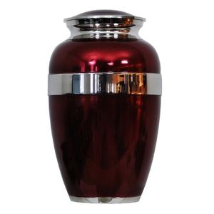 Urnas de cremación para adultos de latón de alta calidad con Peltre grabado y urnas funerarias de metal con acabado de color azul - Product Image 2