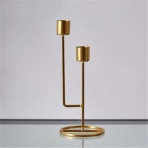 Bougeoir en laiton artistique avec un design intemporel pour rehausser les décorations de mariage et le style intérieur avec élégance - Product Image 1