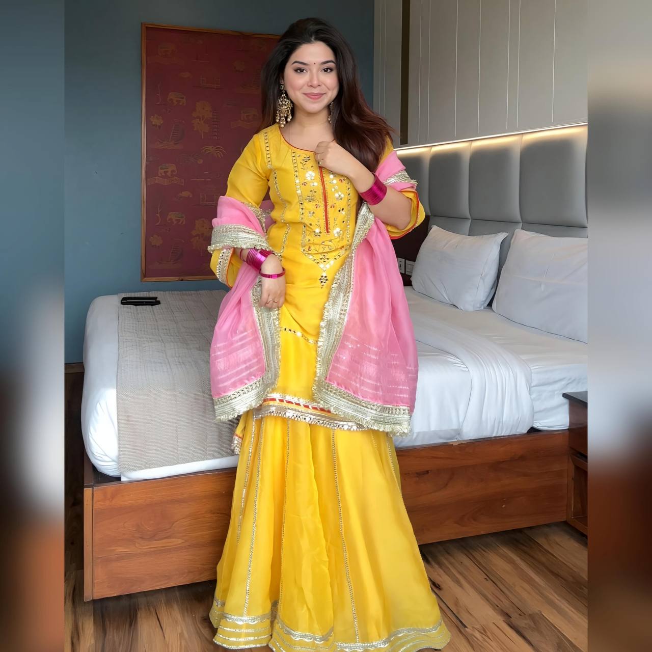 Yellow Punjabi Suit Latest 2018 Yellow Patiyala Dress 2018 Yellow - Main Image