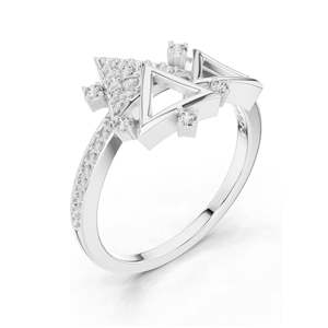Bague en diamant rond brillant de 0,247 CT cultivé en laboratoire, qualité VVS-VS EF, pour femmes, or 18 carats, 14 carats, 10 carats et argent 925, options en moissanite - Product Image 4
