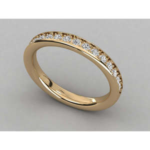 Bague Éternité pour Femme en Or 9K avec Diamant de Laboratoire, Coupe Ovale, Style Hip Hop, pour Mariage, Certifiée IGI, Incrustation Or Jaune - Product Image 5
