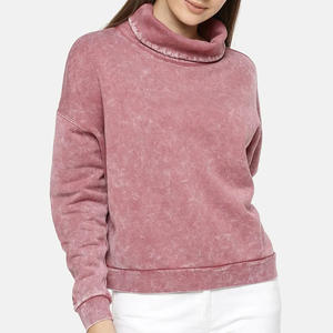 Ropa de mujer sudadera Streetwear de gran tamaño bordado impreso cuello redondo lavado personalizado algodón cuello redondo sudaderas con capucha 2025 - Product Image 1