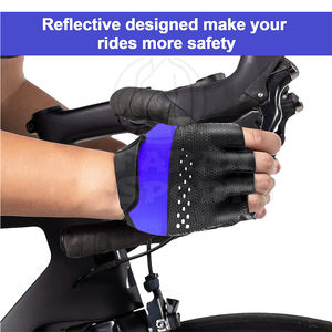 Gants de cyclisme demi-doigts sur mesure en gros, robustes, respirants, à séchage rapide, en cuir, pour toutes les saisons, chauds et de haute qualité - Product Image 5