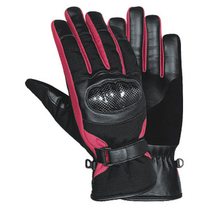 Gants de moto HMB-2011C de haute qualité en cuir noir avec protecteurs pour l'équitation d'hiver pour le voyage - Product Image 2