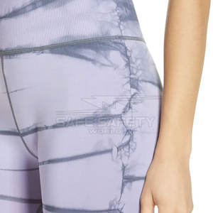 Leggings de yoga taille haute pour femmes pantalons de fitness personnalisés respirants fermeture à la taille élastique impression par sublimation de haute qualité - Product Image 5