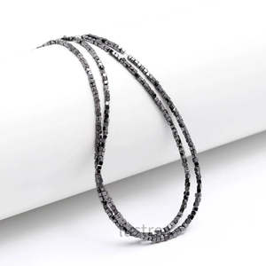 Diamants noirs naturels en forme de cube 1,5-2,5 mm, facettés, en vrac, ovales et coussin, pour la fabrication de bijoux - Product Image 1