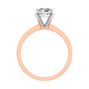 Anillo solitario de diamante cultivado en laboratorio de oro rosa sólido de 14K, anillos de joyería fina para regalo, fabricante OEM ODM - Product Image 3