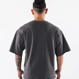 เสื้อยืดผู้ชาย/ยูนิเซ็กซ์ ผ้าฝ้าย 100% ไซส์ใหญ่ พิมพ์ลายได้ คอหนา ทรงโอเวอร์ไซส์ คอเต่าแบบเรียบ เนื้อผ้าหนา ระบายอากาศได้ดี - Product Image 3