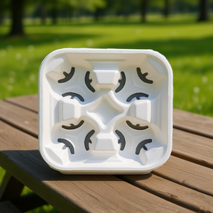 Portabicchieri usa e getta a 4 scomparti per un'organizzazione comoda del contenitore per il pranzo - Product Image 3