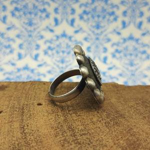 Lord Ganesh Design 925 plata maciza pueblo Tribal artesanal diseñador anillo Nepal trabajo antiguo tradicional joyería de plata - Product Image 4