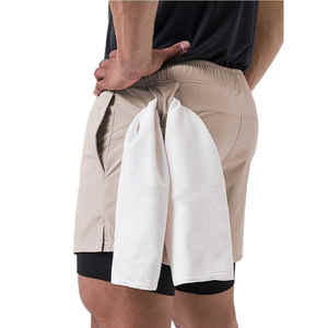 กางเกงขาสั้นลายตามสั่ง2 in 1สำหรับผู้ชายกางเกงขาสั้นฤดูร้อนสำหรับวิ่งจ๊อกกิ้ง - Product Image 1