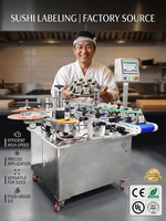 Machine d'étiquetage automatique pour onigiri triangulaire, boule de riz, sushi, applicateur d'étiquettes autocollantes industrielles pour l'emballage alimentaire