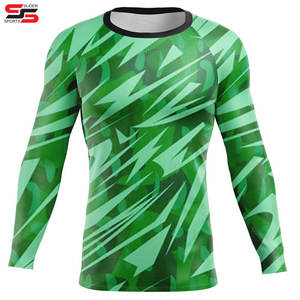 เสื้อแรชการ์ดแบบบีบอัดสำหรับผู้ชายเสื้อแรชการ์ดแขนยาวแบบซับลิเมตสำหรับทุกเพศโลโก้ของคุณเอง - Product Image 1