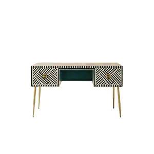 제조 골동품 디자인 현대 뼈 인레이 콘솔 테이블 럭셔리 거실 콘솔 테이블 최고의 시장 가격
