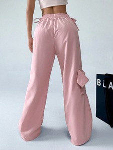 Organic Cotton Stylish <b>Cargo</b> <b>Pants</b> <b>Women</b> Custom Casual Design Wholesale <b>Pants</b> High Quality Breathable Woman Trousers - Product Image 2