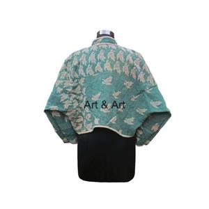 Chaquetas Kantha Reversibles Vintage de Punto para Mujer, Hechas a Mano con Algodón, Bordado Tradicional Indio, Ecológicas, Varios Colores - Product Image 6
