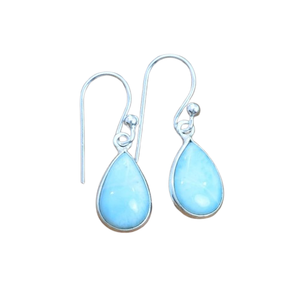 Boucles d'oreilles en argent sterling 925 de style bohème pour femmes tendance à la main Larimar bijoux en pierres précieuses cadeau de fête - Product Image 1