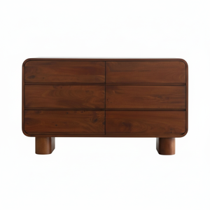 Round Chest 6 Drawer <b>sideboard</b> with edges curved to give it a sleek and classic look - Product Image 3