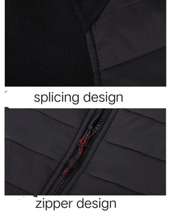 Veste légère décontractée de haute qualité pour hommes-90% Nylon 10% Spandex Full Zipper Golf Sports Hooded Pocket Warm Padded Long Coat - Product Image 5