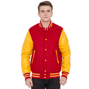 Chaqueta de invierno personalizada para hombre, chaqueta de invierno transpirable con diseño superior de lona, chaqueta universitaria estilo Letterman, chaqueta de instituto OEM - Product Image 1