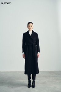 GAIA Manteau long de haute qualité pour femmes Ceinture cousue à la main 70% Laine 30% Alpaga Tissu Logo personnalisé Whiteant Vietnam Trench Ladies - Product Image 3