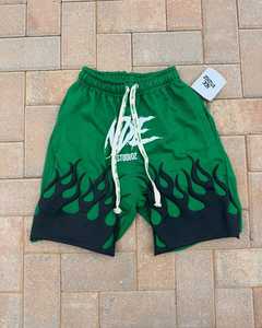 <b>Men's</b> High Quality 100% Cotton Fleece Training <b>Shorts</b> Breathable Jogger Running Casual Mid Waist Puff Printing Embroidered - Product Image 6