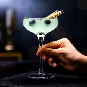 Copa de cóctel con diseño de cuadrícula estilo japonés, copa de champán texturizada creativa, elegante copa de vino de 200 ml para el hogar o <span class=keywords><strong>bar</strong></span> - Product Image 5