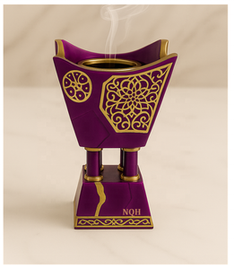 Brûleur à Bakhoor en bois d'acacia premium et résine époxy 2026 |   Diffuseur d'encens d'aromathérapie durable, design personnalisable, fait à la main | - Product Image 3