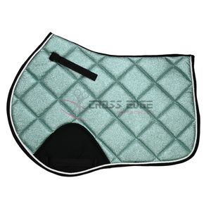 Ensembles de tapis de selle d'équitation bottes de compétition de dressage à voile d'oreille et brossage hiver chaud laine équestre personnalisé tapis de selle de cheval - Product Image 2