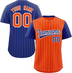 Maillot de softball brodé personnalisé chemise sublimée de baseball à boutons matériel sergé nom numéro maille équipe jeunesse séchage rapide - Product Image 5