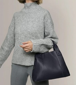 Women <b>Blue</b> Genuine Leather Backpack <b>Purse</b> Convertible Tote Shoulder Bag Soft Pebble Daypack Casual Satchel Travel Rucksack - Product Image 3