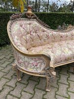Canapé Louis XVI de style français unique Kingstone avec structure en bois