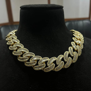 Nouveau luxe personnalisé 925 argent Sterling 18mm grappe carrée chaîne de Tennis Pass diamant testeur Vvs Moissanite chaîne pour hommes - Product Image 6