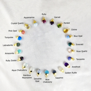 Wholesale Birthstone 8 10mm Blue Sapphire Tumble Charms Electroplated Copper Handmade Jewelry Making Supplies DIY Bulk Charms - Product Image 6