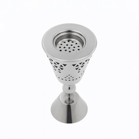 Brûleur d'encens Bakhoor en métal argenté de luxe avec découpe géométrique de style arabe pour Majlis, mosquée et usage domestique en Moyen-Orient