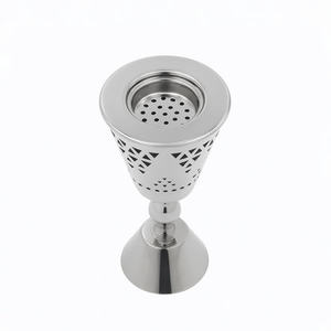 Quemador de Incienso Bakhoor de Metal Plateado de Lujo con Diseño Árabe de Corte Geométrico para Uso en Mezquitas y Hogares de Oriente Medio - Product Image 2