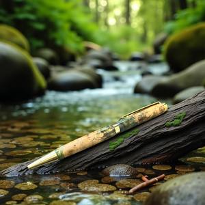 Stylo à bille en bois de ronce fait main Instrument d'écriture de luxe de 0.7mm pour cadeaux d'affaires - Product Image 3