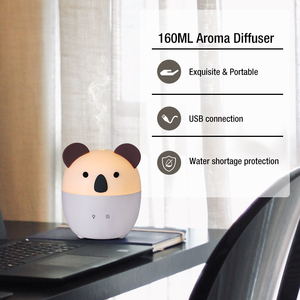 Difusores de aceites esenciales de 160ml, difusores de aromaterapia de dibujos animados para bebés, <span class=keywords><strong>humidificador</strong></span> de niebla fría con USB, apagado automático sin agua - Product Image 4