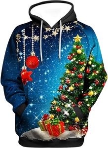 Sudaderas con capucha personalizadas Merry crismas para hombre Sublimación de calidad de lujo Ropa de calle de gran tamaño Sudaderas con capucha para hombres, s - Product Image 6