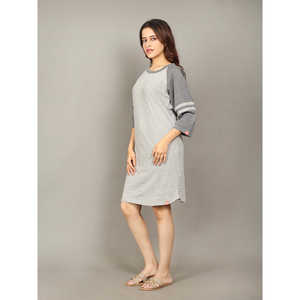 Chemise de nuit courte Evolve pour femme 100 % coton, super douce et confortable, coupe ample avec taille élastique, grandes tailles, vêtements d'intérieur - Product Image 5